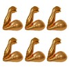 6Pcs Gold Bicep Foil Balloons Set for Gym Opening &