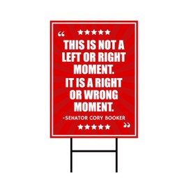 Senator Cory Booker Protest Yard Sign - Resist Hate Lawn Sign, Anti-Trump, Resist Racism, Resist Fascism Yard Sign with Metal H-Stake (Multicolor, 18" x 12", Single Sided)
