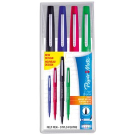 Papermate Flair Original Fibre Tip Pen Medium 1.0mm Pack of 4