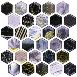 MORCART Hexagon Magnets for Magnetic Board, Fridge Magnets for Fridge Whiteboard Kitchen Classroom Office Cabin Funny Decorative Magnets Gifts for Adults Children (Black)