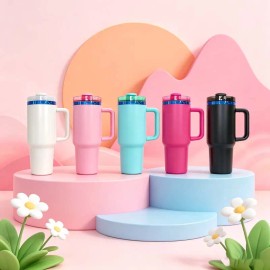 40 Oz H2.0 Food Grade Travel Mug Edelstahlbecher 40oz for Daily Office Outdoor Activitycolor: Gradient Glitter, capacity: 40 oz