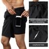BERGRISAR Men's 7'' Active Running Shorts 2 in 1 with