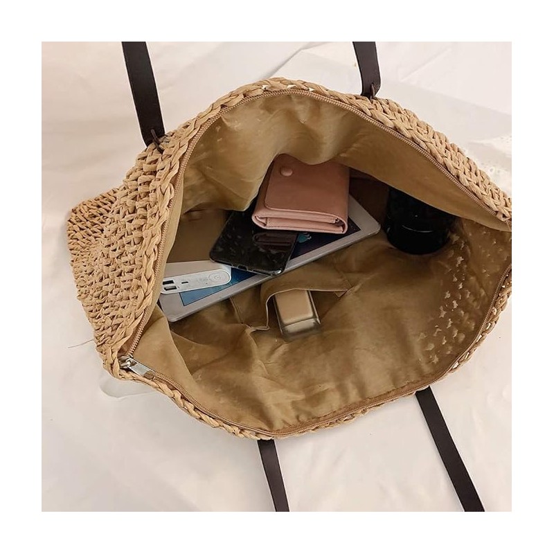 Generisch Cesta Women's Beach Bag with Zip, coffee