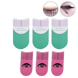 Htppzjr 3Pcs Eyelash Ruler,Eyelash Stencils Ruler for Measure Eyelashes Length Curling Degree Ruler Eyebrow Lash Measuring Tool Beauty Tools(Pink)