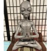 Tnfeeon Meditating Statue Garden Art Sculpture Extraterrestrial Figurines for Indoor