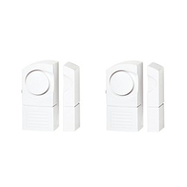 Benross 43720 Pack of 2 Mini Wireless Window Alarms, White