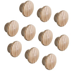 Gedotec Pipe Plugs Round Cover Caps Wood for Gluing & Inlet – H1136 | Covers for Blind Bore Diameter 8 mm | Solid Pine Natural Wood | Total Diameter 13 mm | Pack of 20 - Screw Caps for Drilling Hole