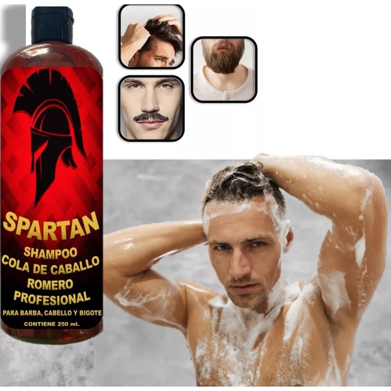 Shampoo Barber Bergamota Cola Caballo Barba Bigote Cabello