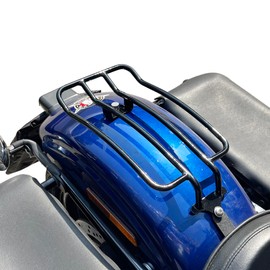 Rear Fender Solo Luggage Rack Exact Fit for HD Dyna Street Bob FXDB Super Glide FXD 2006-2017,Parts Accessories, Gloss Black Powder Coated Finish