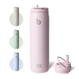 BOTTLE BOTTLE Water Bottle, 1 Liter, Vacuum Insulated, Hot and Cold Insulated, Stainless Steel Bottle, Straw Drinking, Stylish, With Handle, Leak Proof, Wide Mouth, 33.8 fl oz (1000 ml), Sports