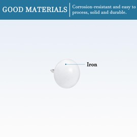 QUARKZMAN 11 x 17 mm Furniture Upholstery Nails x 100 Pieces Round Head Decorative Push Pins Thumb Push Pins for Furniture DIY Decorative [White Silver Tone]