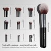 BEAKEY Makeup Brushes Set Premium Foundation Concealer Blush Bronzer Eye