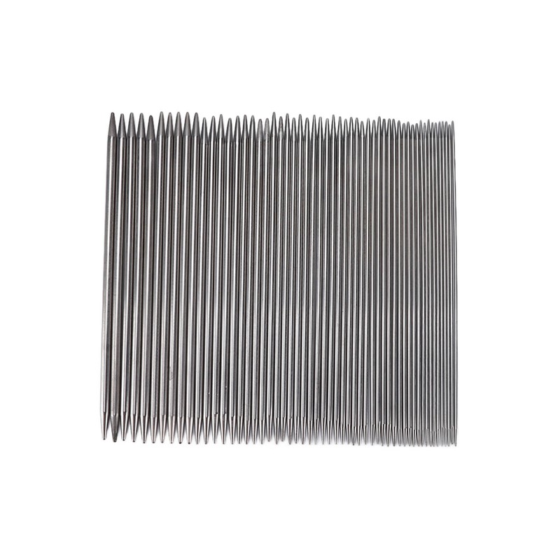 55pcs Double Pointed Knitting Needle Stainless Steel Sweater Weaving Pins