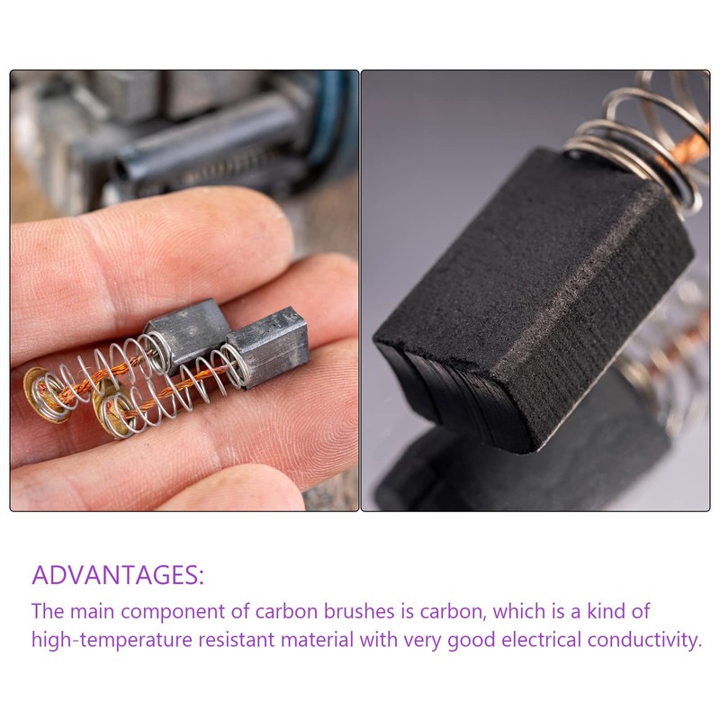 DMiotech 2 Pack 18mmx17mmx7mm Carbon Brushes for Electric Motor