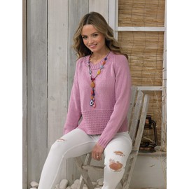 James C Brett JB597 Knitting Pattern Womens Sweater and Cardigan in Pure Cotton DK