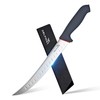 DELFINA Curved Breaking Knife 10 inch W/Sheath & SoftGrip Handle,