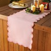 Windkream Scalloped Edge Table Runner 70 Inches Preppy Embroidery Edge