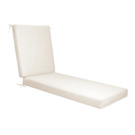 ZSLUKEJJ Chaise Lounge Cushion for Outdoor Patio Furniture Fade-Resistant Waterproof Outdoor Bench Cushions with Ties for Poolside, Porch, Gardens, Beach, Beige