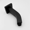 Square Shower Arm with Flange, Matte Black, Rain Shower Head