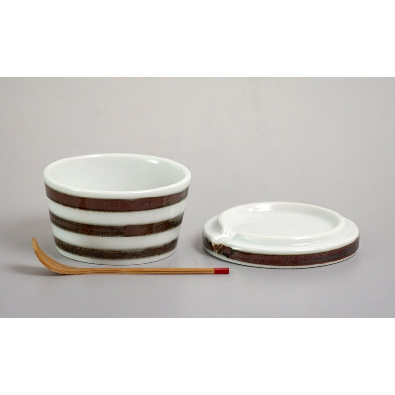 Hasami Ware 14477 "Essence" es Sugar Pot Border Pattern Denim