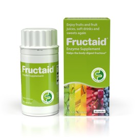 Fructaid Enzyme Supplement - 90 Capsules, so That You can Enjoy Fruits, Fruit Juices, Soft Drinks, and Sweets Again, Dietary Supplement, Gluten-Free, Lactose-Free