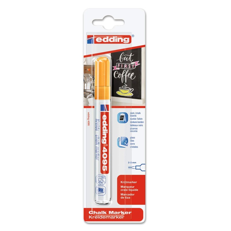 edding 4095 Chalk Marker – Neon Orange – 1 Chalk