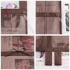 ESLIR Roman Blind with Loops, Kitchen Transparent Tab-Top Blind, Modern