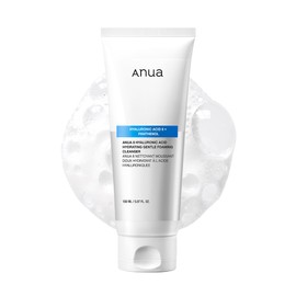 Anua Hydrating Gentle Foaming Cleanser, Hyaluronic Acid, Glycerin, Zinc, Panthenol, Korean Face Wash for Dry Skin, for Double Cleansing, Korean Skincare (150ml/5.07fl oz.)