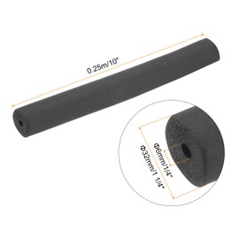 QUARKZMAN 2 x 0.25 m Pipe Insulation Foam, Diameter 6 mm Insulation Thickness 13 mm Heating Pipe Cover for Fitness Equipment, Pipes, Handling (Black)