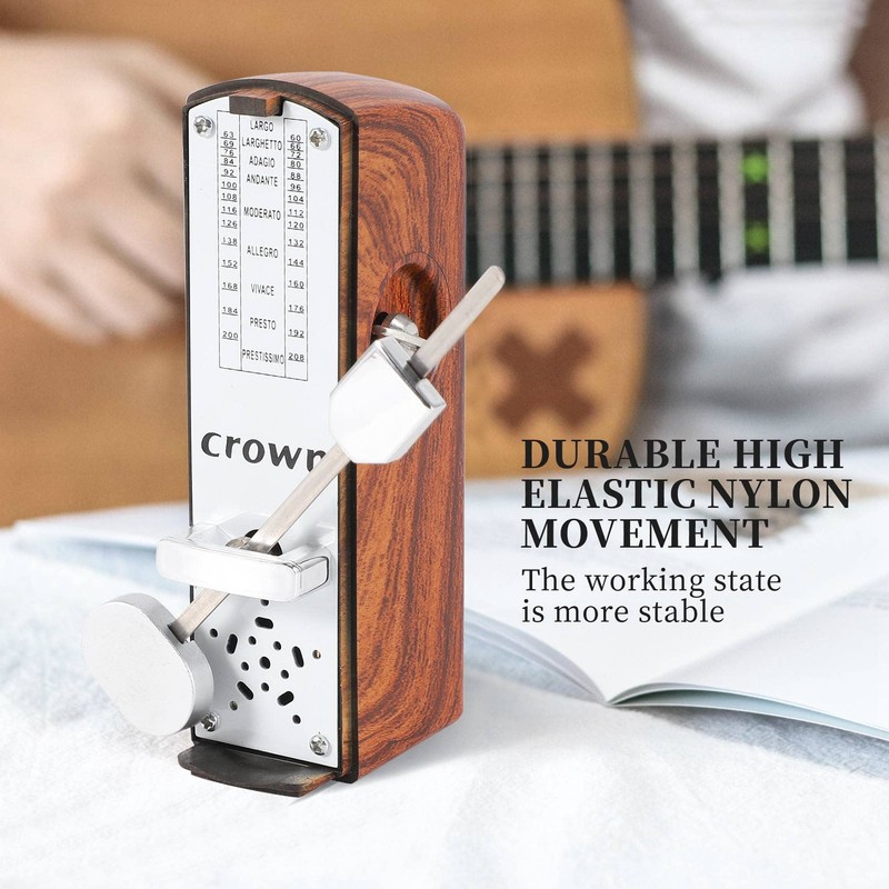 Roundsky Portable Mini Mechanical Metronome Universal Metronome for Piano Guitar