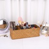 Hipiwe Seagrass Storage Basket with 3 Section, Hand-Woven Wicker Bathroom