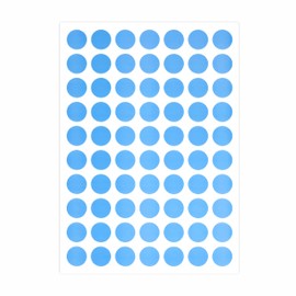 PARLAIM 1050 PCS 3/4 Inch Light Blue Dot Stickers, 15 Sheets, 0.75" Round Color Coding Circle Sticker Labels