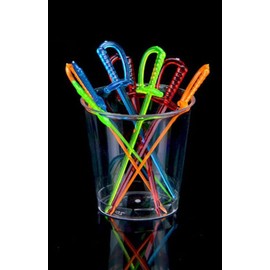 Comicfs Plastic Cocktail Picks 3.5" Fruit Toothpicks Sandwich Appetizer Cocktail Sticks Party Supplies 300 Counts, Plastic Sword Cocktail Picks -26