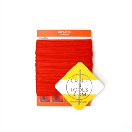 RED 0.6mm RITZA 25 Tiger Thread for Leather Craft | Waxed Polyester Saddlers Thread