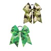 Camouflage Cheer Bow Green Tye Dye Come Hair Bowknot Camouflage