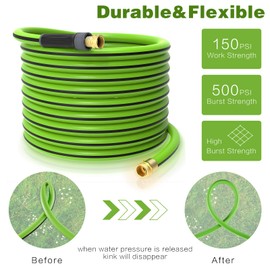 YESTAR Heavy Duty Hybrid Garden Hose 25/50/75/100ft x 5/8",Garden Water Hose Leakproof Flexible, Lightweight Hybrid Water Hose with Male to Female Fittings,Durable Outdoor Hose