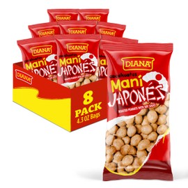 Diana Maní Japonés Japanese-Style Seasoned Roasted Peanuts, 4.3 oz (Pack of 8)