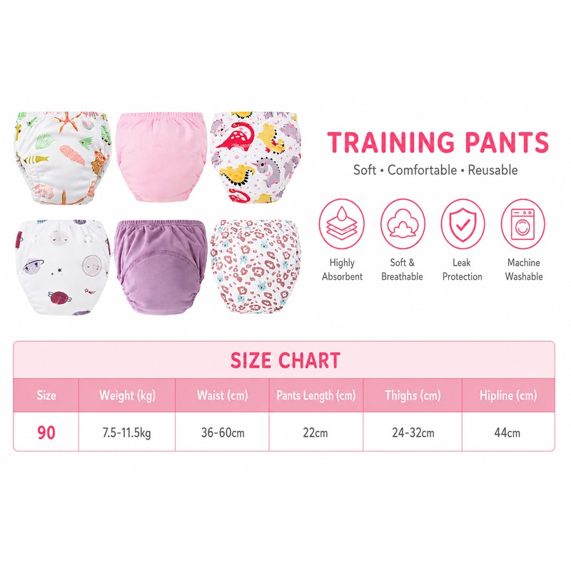 Toddler Boys Potty Training Underwear for Daytime Use – 6-Pack