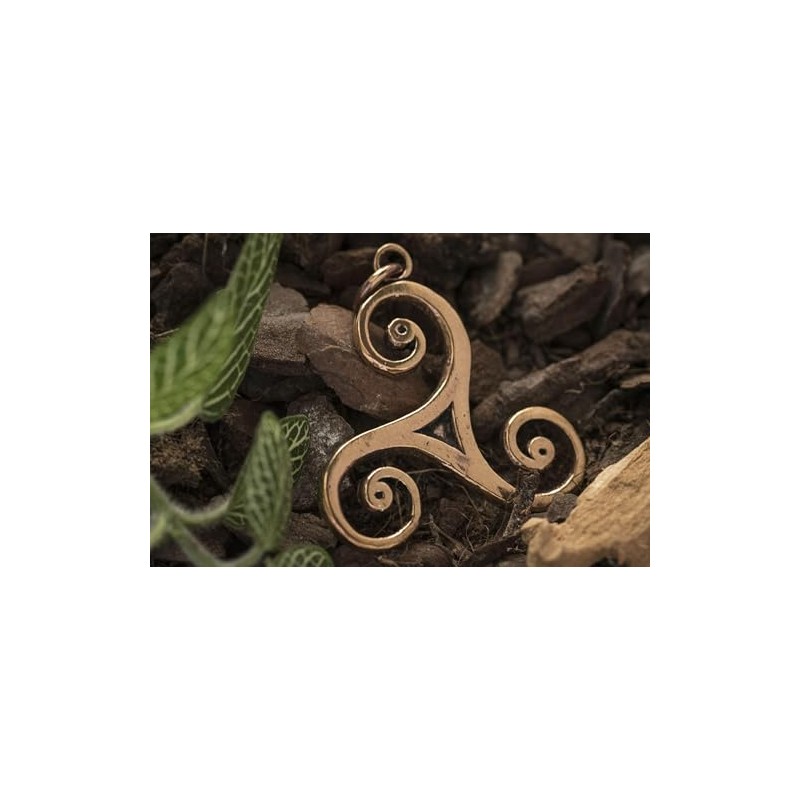 Windalf Trian Celtic Triskele Pendant 4 cm Bronze, Bronze