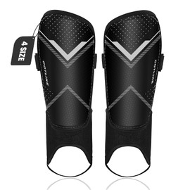 Soccer Shin Guards for Kids Youth Adults, Shin Guard with Ankle Protection Football Gear for 3 5 4-6 7-9 10-12 Years Old Boys Girls Men Women Espinilleras de Futol para Hombres