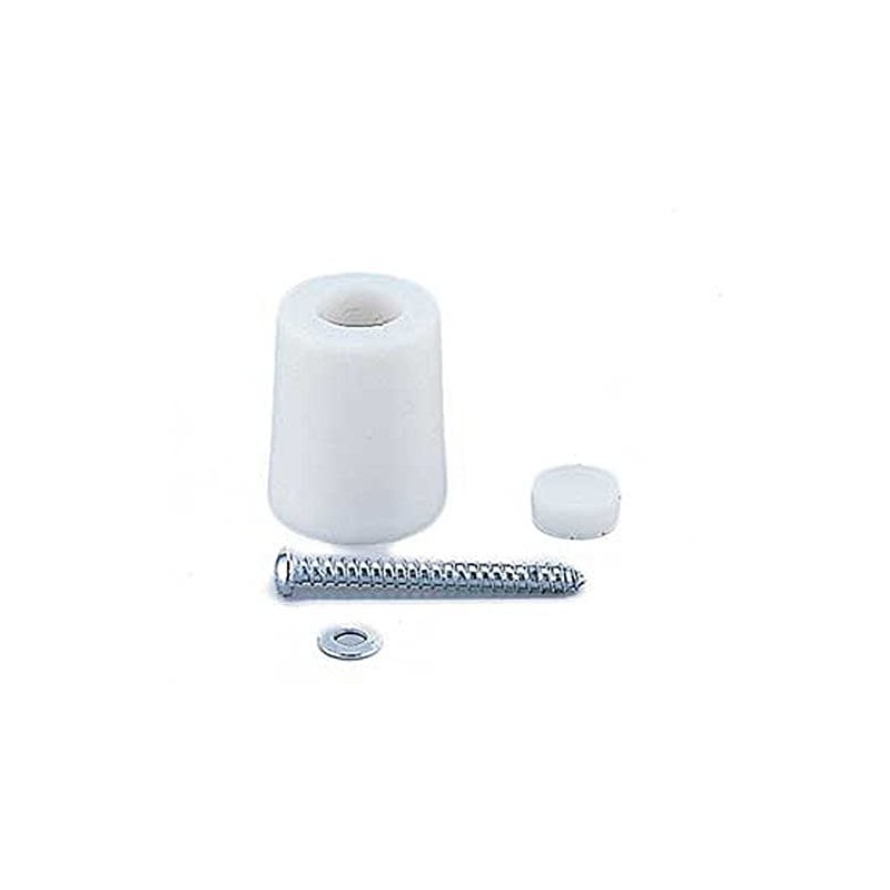 Hikari Rose Rubber Cushion Door Stop, White, 11.8 x 9.8