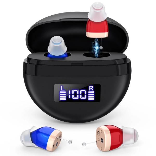 Unbranded 1Pair Rechargeable Digital Invisible Hearing Aids Sound Voice Amplifier
