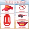 5Pcs Lifeguard Costume Set, Life Guard Costume Accessories with Red