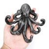 BSTKEY Cast Iron Octopus 5 Tentacles Decorative Wall Hook -