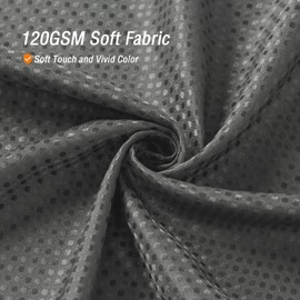 Gibelle Charcoal Grey Shower Curtain, Waffle Weave Textured Fabric Shower Curtain for Bathroom - Soft Cloth & Hotel Spa Luxury, Water Repellent, Machine Washable, 72X72, Charcoal Grey