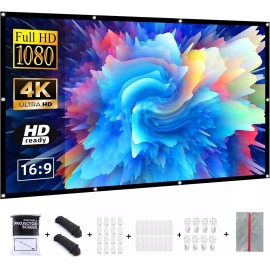 VERCORKIN PROJECTOR SCREEN 120 INCH OUTDOOR PORTABLE MOVIE SCREEN DOUBLE SIDED NWB