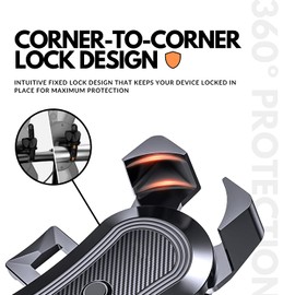 Monster Fairings Bike Phone Holder, Motorcycle Phone Mount, Handlebar Cell Phone Clamp, Scooter Stroller Phone Clip