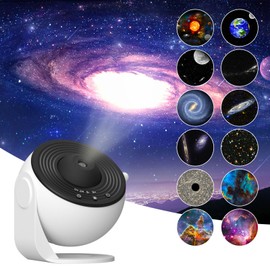 Dongni Galaxy Projector, 13 in 1 Planetarium Star Projector Realistic Starry Sky LED Night Light with Solar System Nebula Moon for Kids Adults Bedroom Ceiling Home Theater Living Room Decor