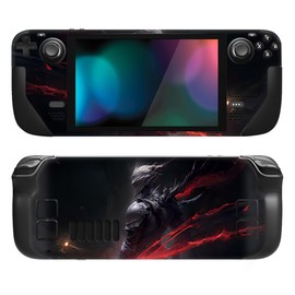 PlayVital Full Set Protective Skin Decal for Steam Deck LCD, Custom Stickers Vinyl Cover for Steam Deck OLED - Abyss Knight