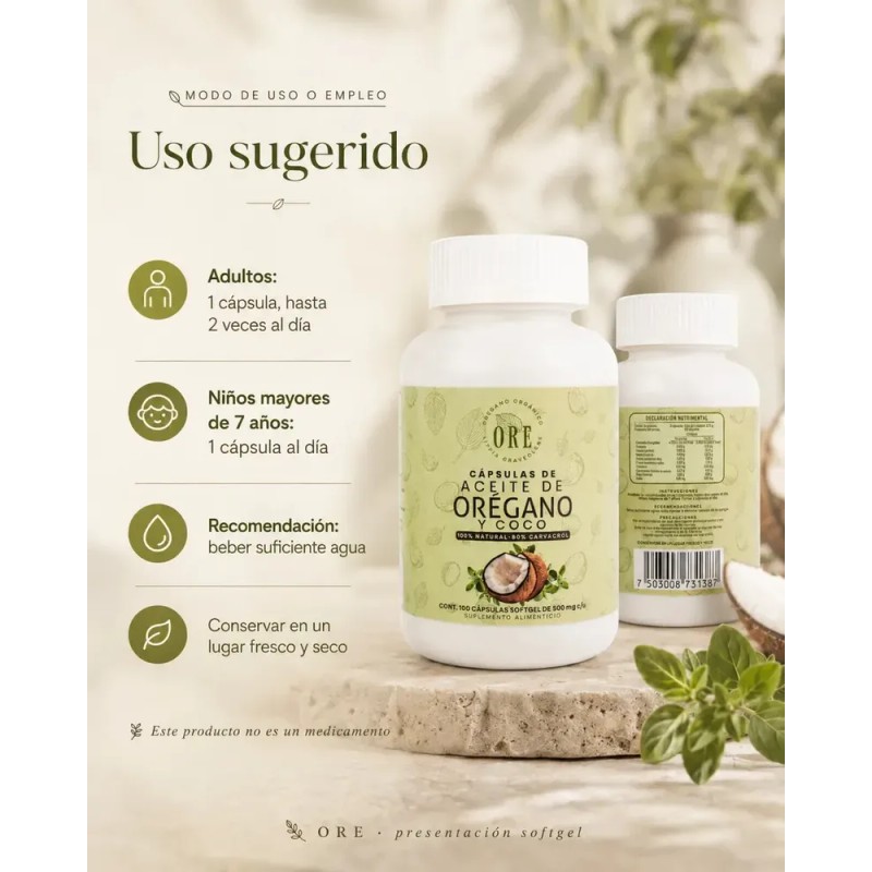 ORE - Aceite De Orégano Y Aceite De Coco En